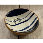 Youngs Blue/White Striped Trinket Dish