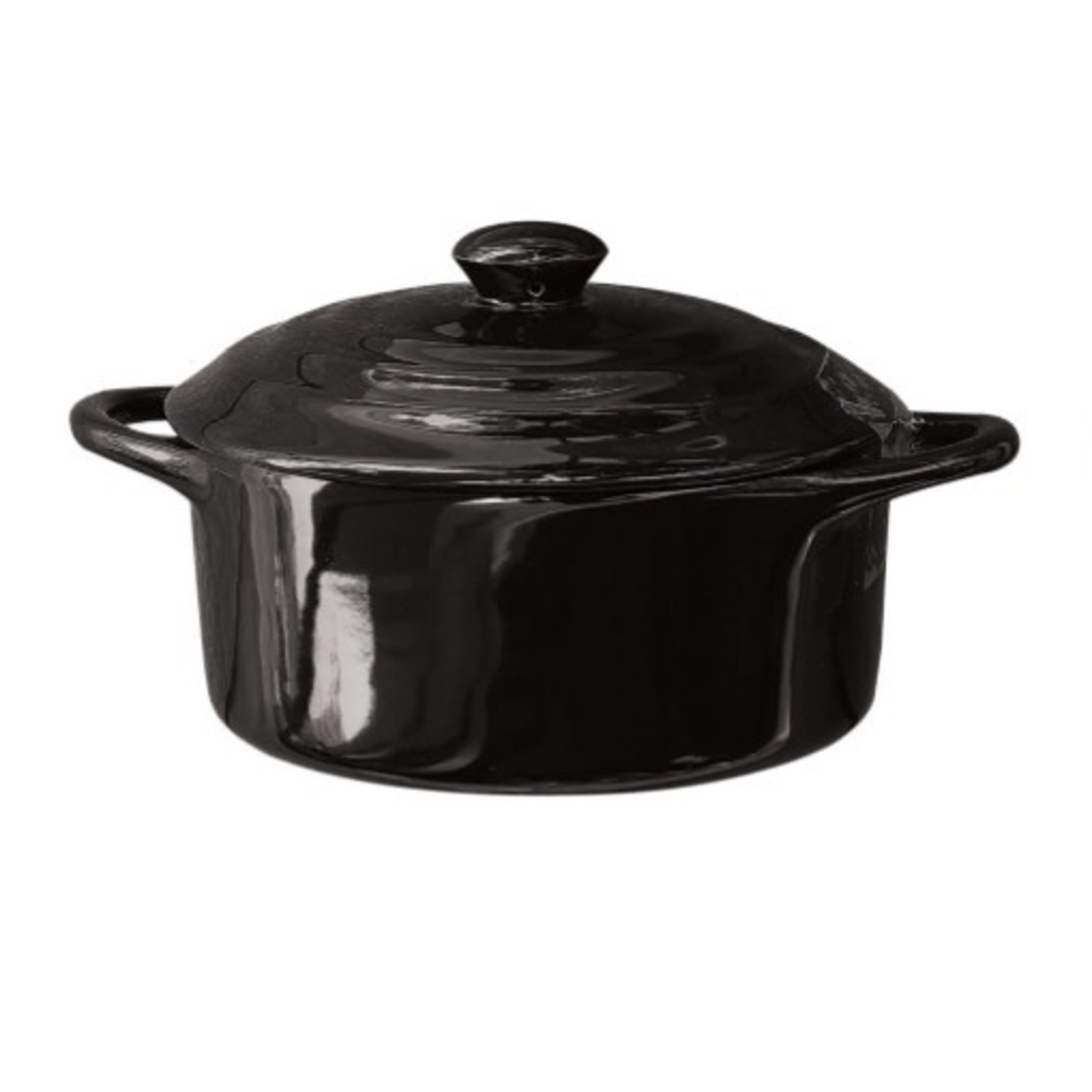 Creative Co-op Stoneware Mini Baker w/Lid