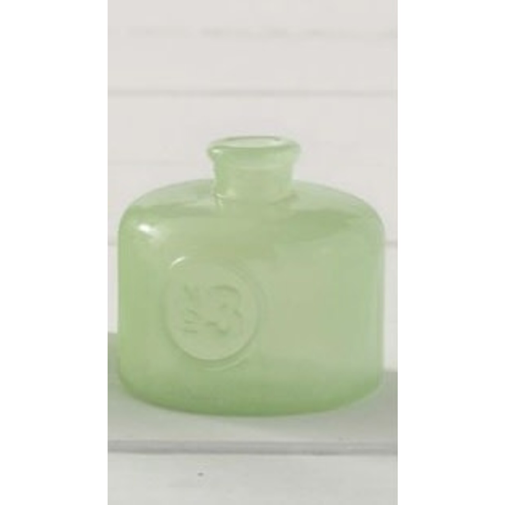 J.C. Rollie J.C. & Rollie Green Milk Glass Vase