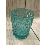 Raz Decorative Teal Glass Votive