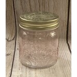 Gerson Colorful Floral Design Glass Jar w/Lid