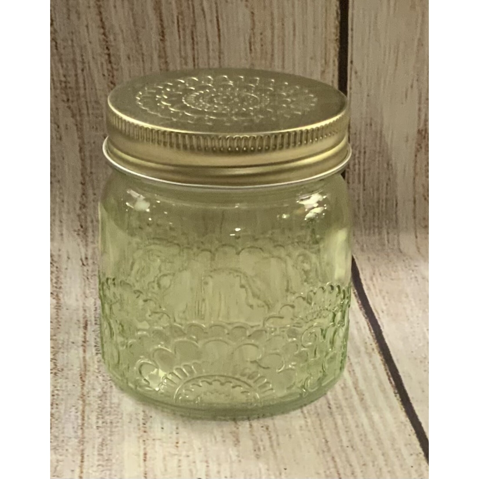 Gerson Colorful Floral Design Glass Jar w/Lid