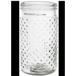 Creative Co-op Clear Glass Hobnail Jar
