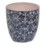 Transpac Indigo Pattern Clash Planter