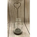 Hearthside Metal Heart Stand w/Glass Jar Bud Vase