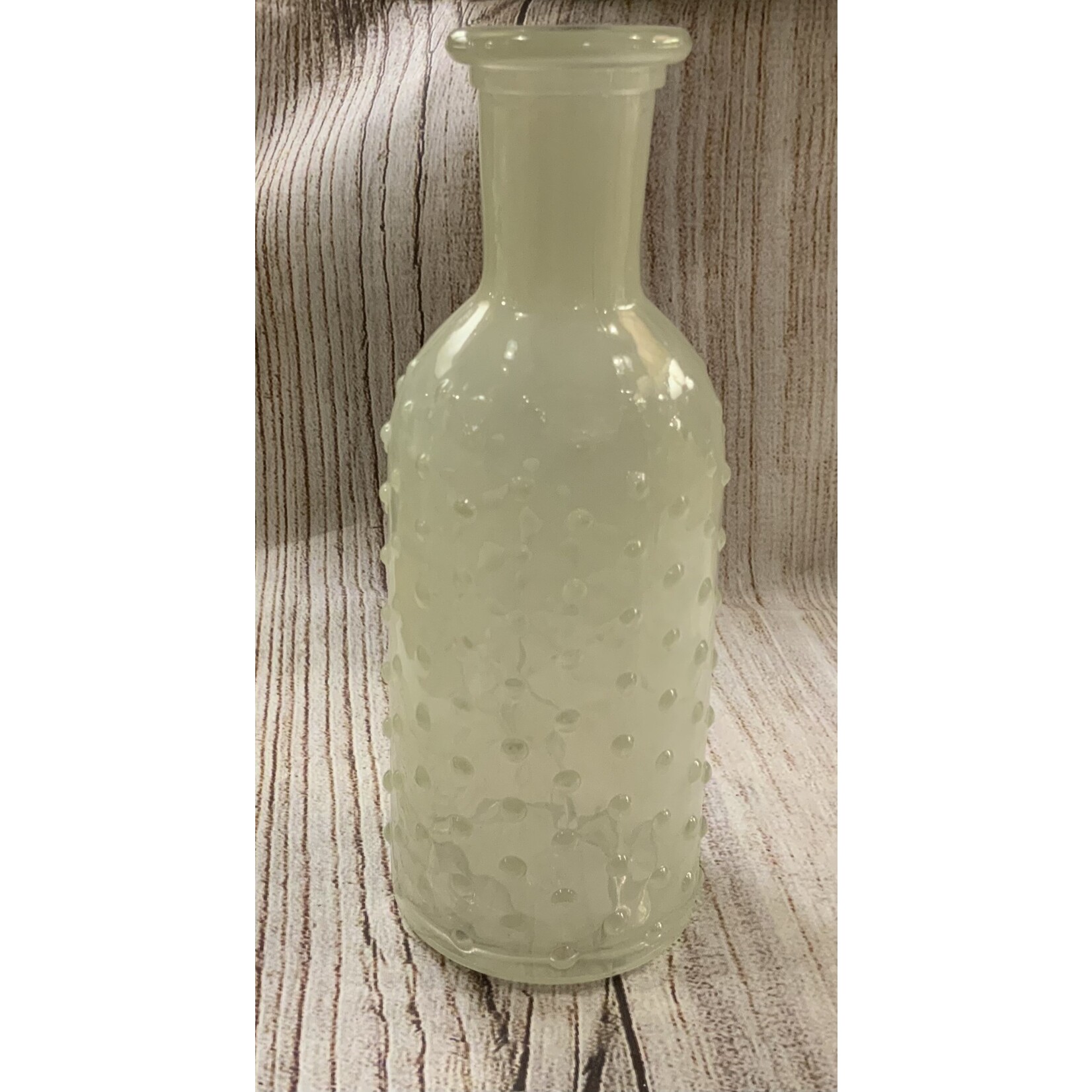 Transpac Glass Hobnail Vase