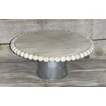 Youngs Wood Beaded Trim Pedestal Stand