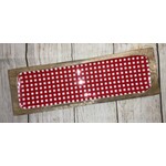 Creative Co-op Red Gingham Enameled Mango Wood Tray