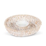 Lone Elm Studio White Washed Hyacinth Chip & Dip