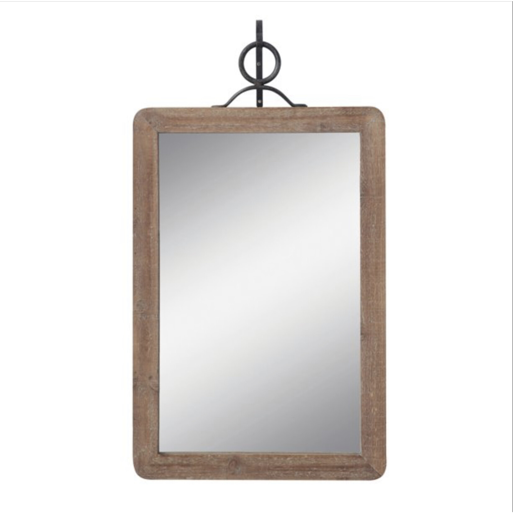 Creative Co-op Wood Framed Mirror w/Hanging Bracket