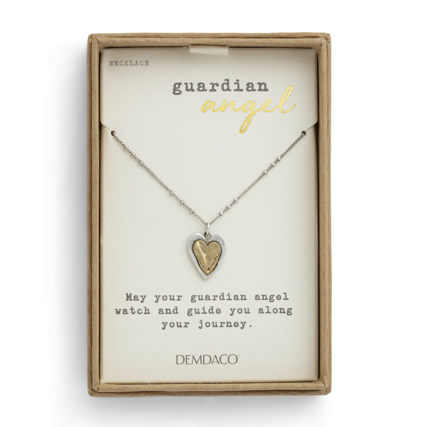 Demdaco Demdaco Guardian Angel Necklace, Heart,  Wrapped in Prayer