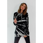 Sew in Love Sew in Love Dip Tie Dye Hoodie Black Small