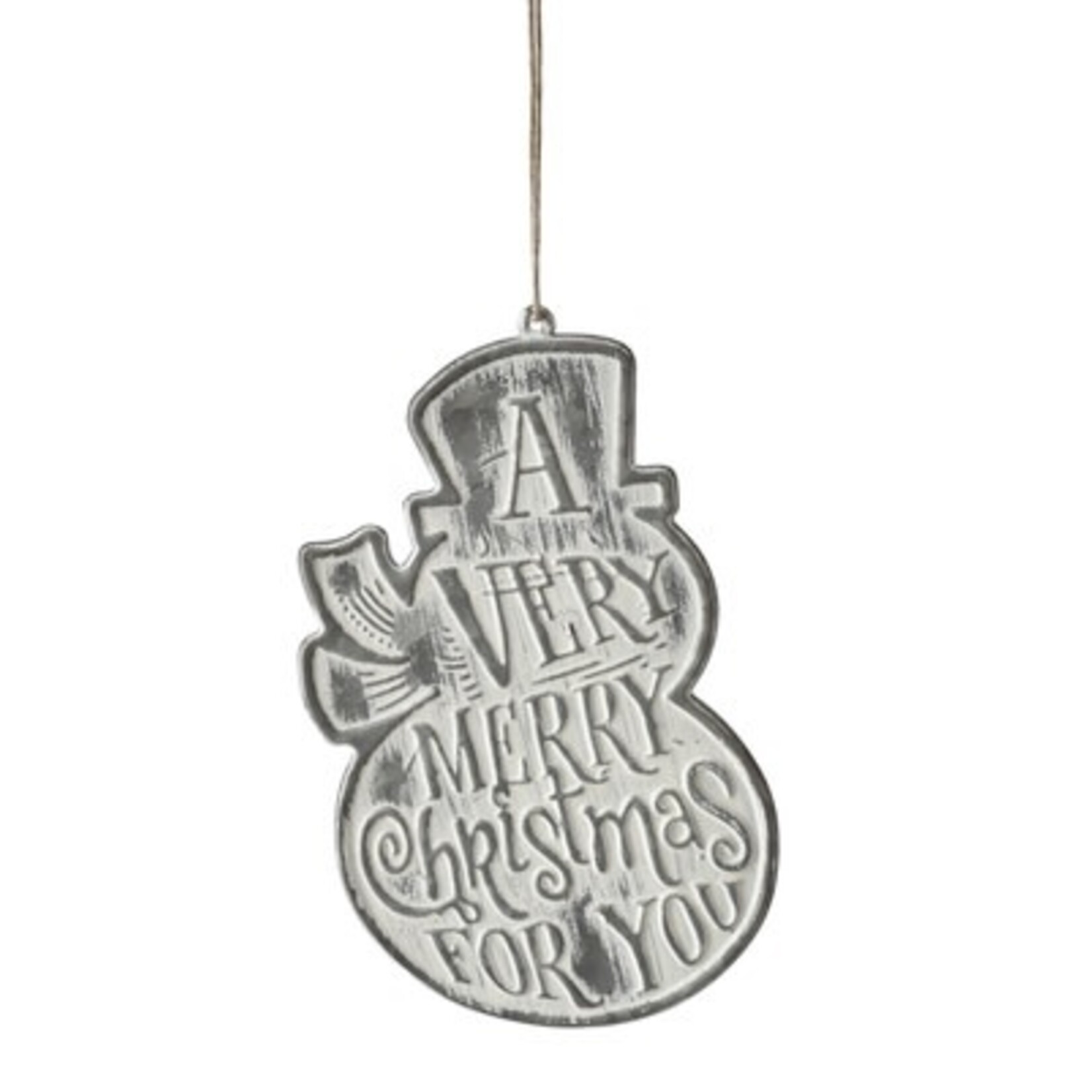 Ganz Embossed Metal Holiday Ornament