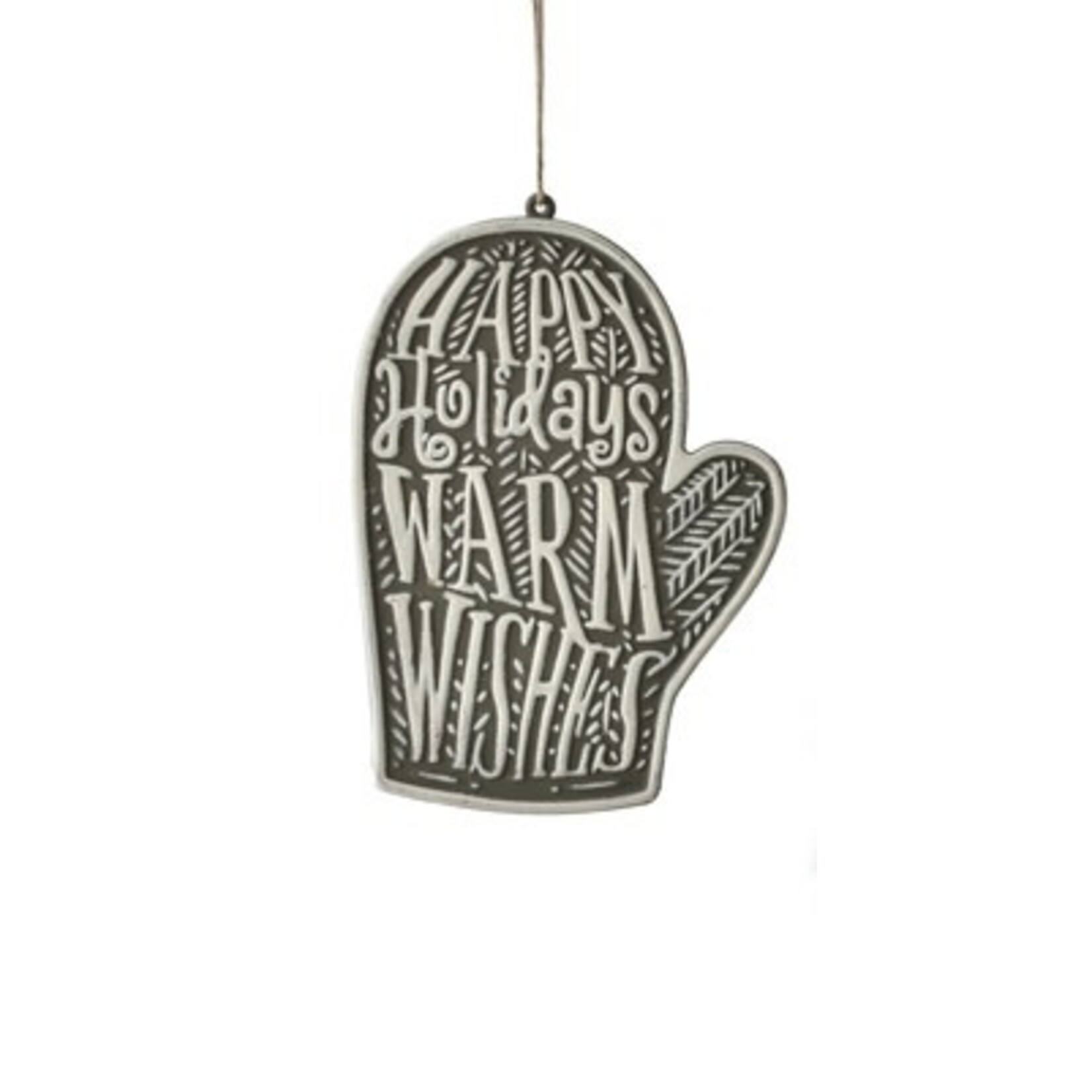 Ganz Embossed Metal Holiday Ornament