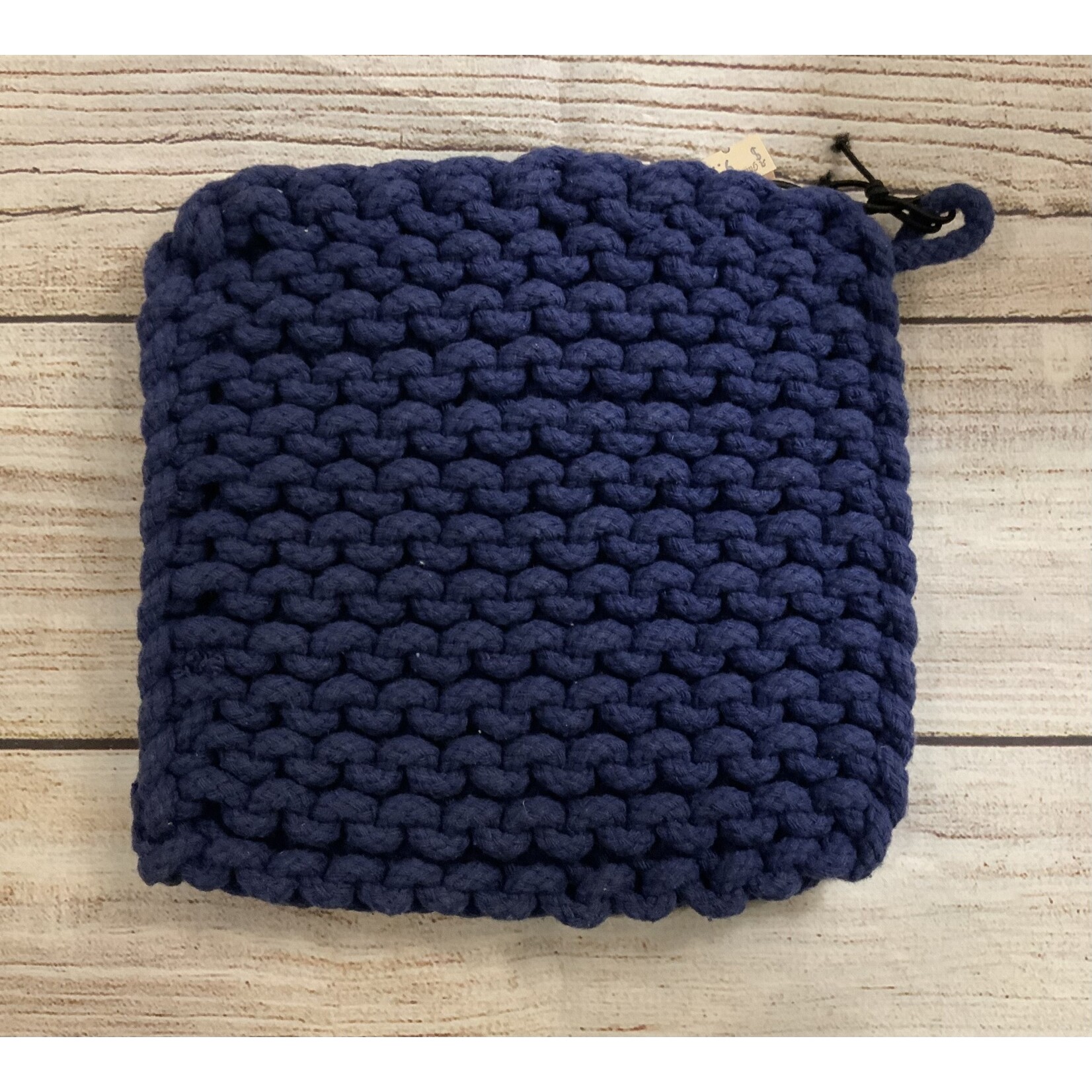 Creative Co-op 8” Square Crochet Cotton Potholder