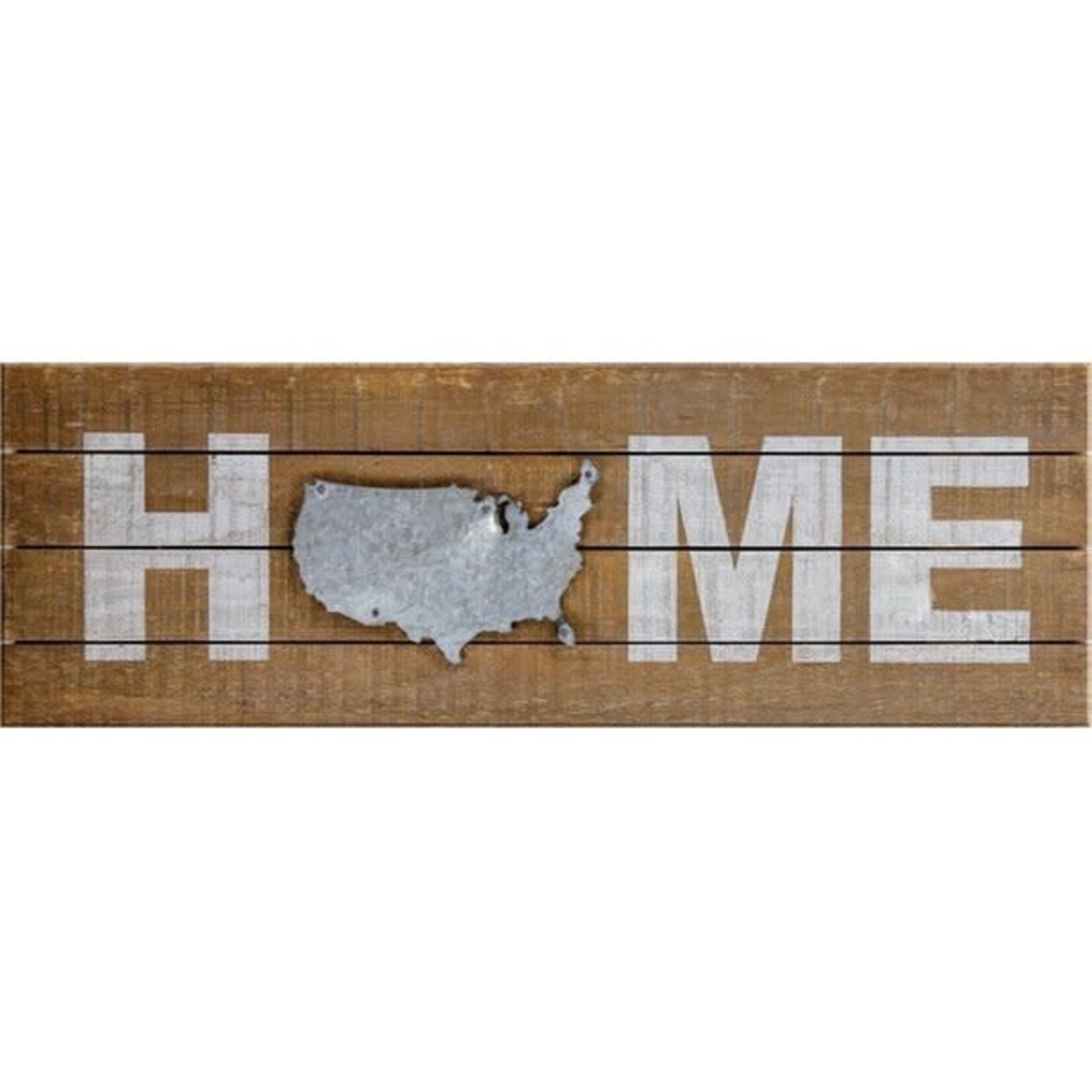 Manual Wood Home Sign w/Metal United States