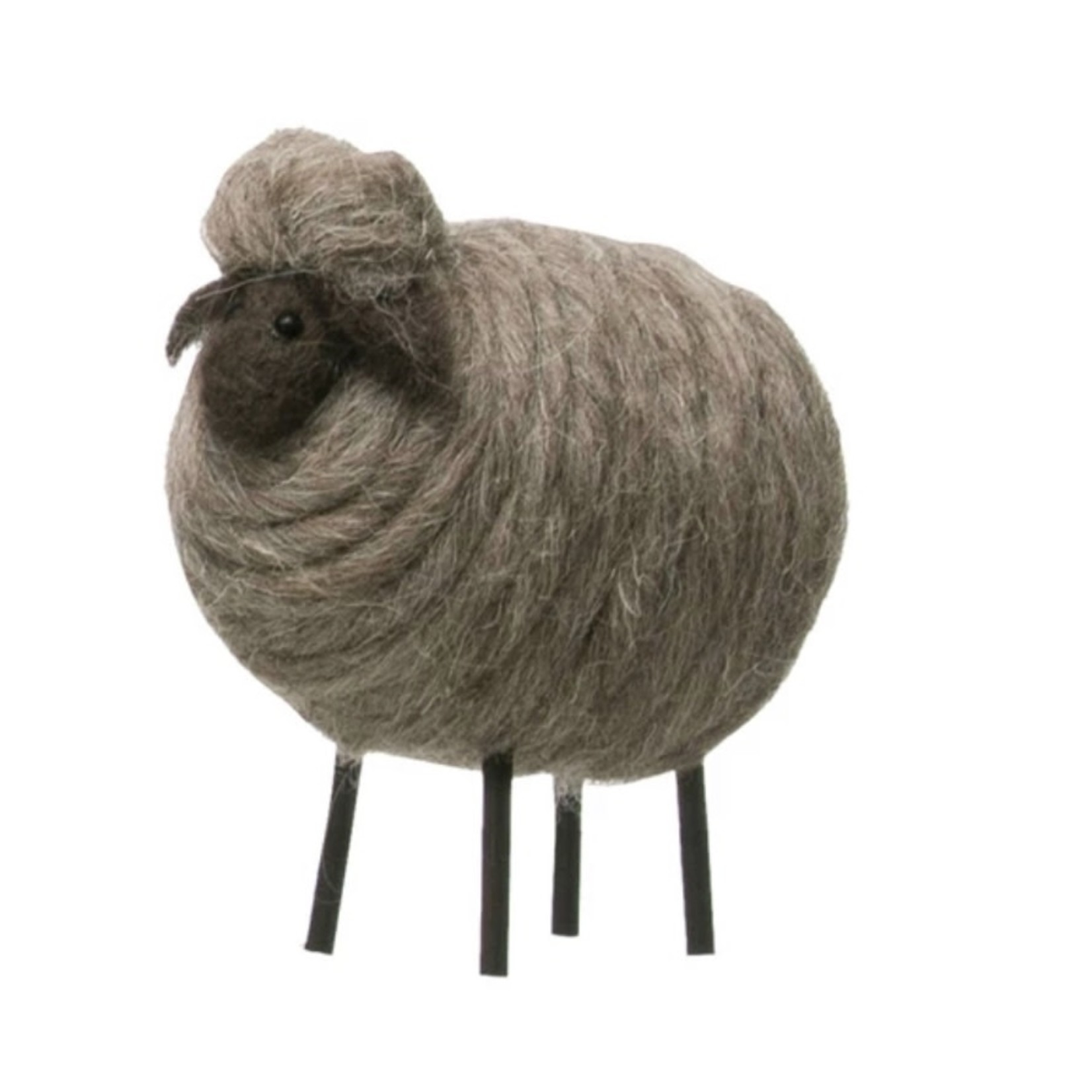 Creative Co-op Gray Felt Wool Sheep