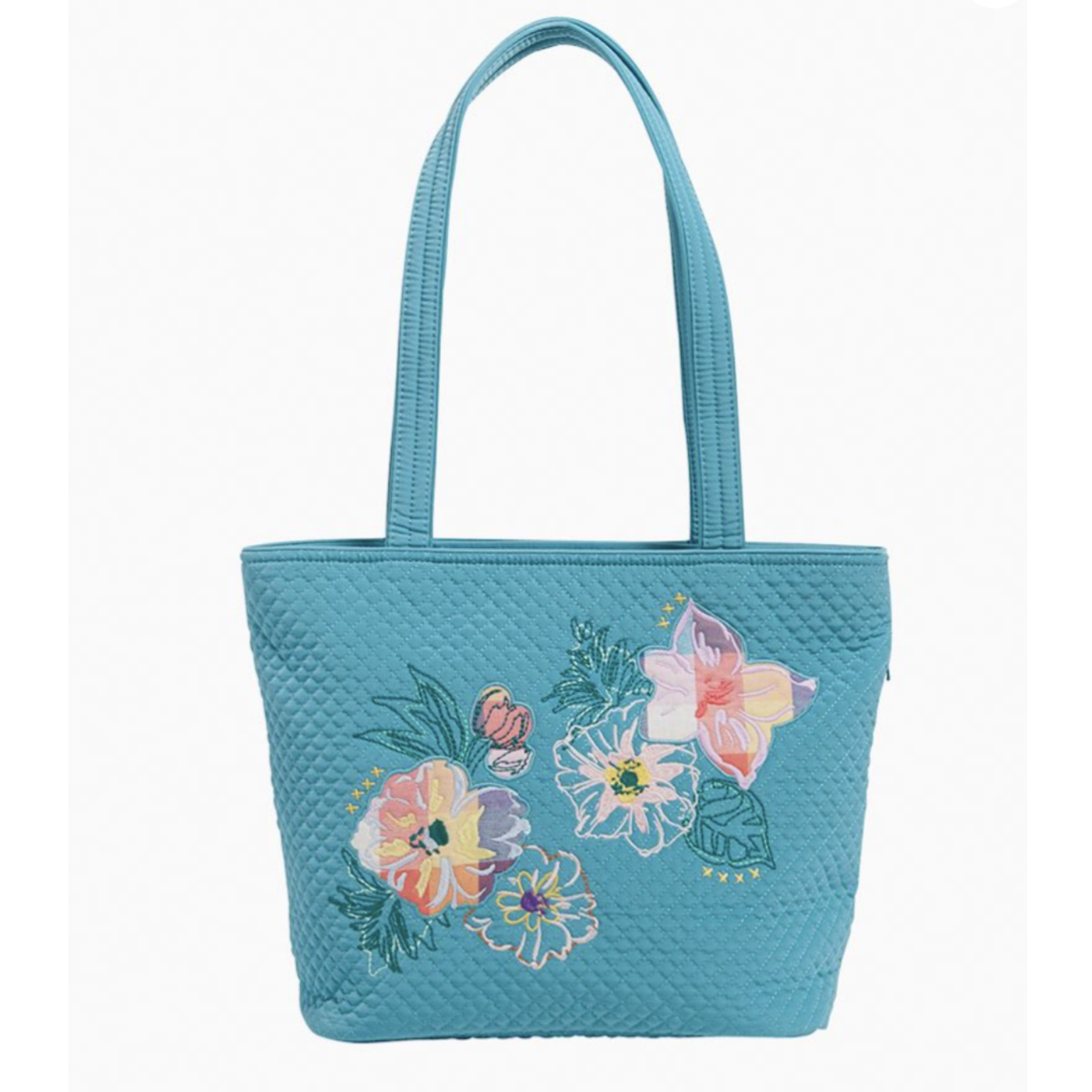 Vera Bradley Small Vera Tote in Happy Blooms A Gathering Place