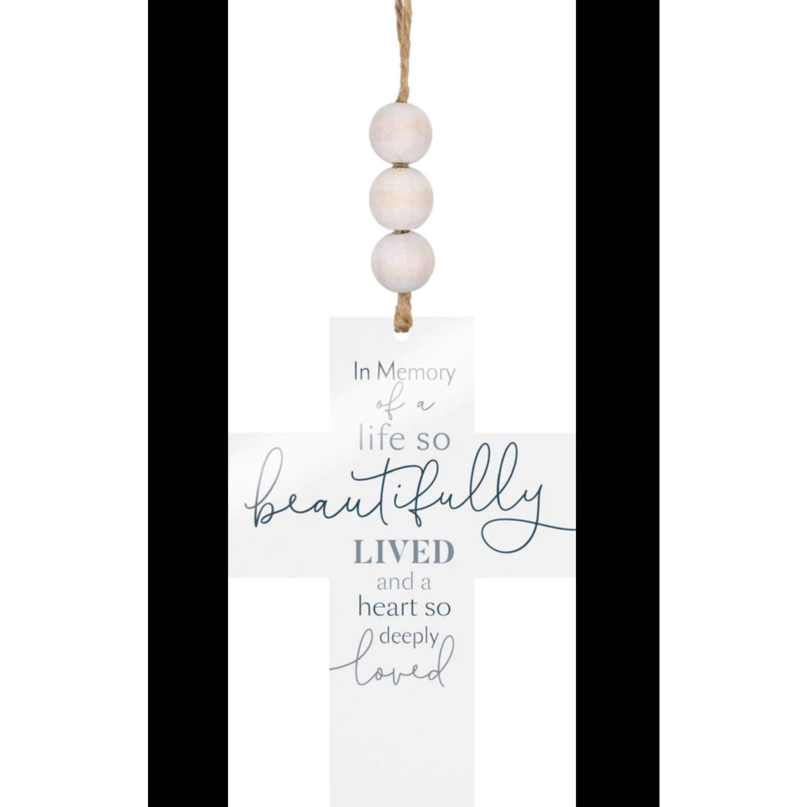 P. Graham Dunn In Memory Acrylic Beaded Cross Ornament