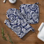 Vera Bradley Vera Bradley Pot Holder & Oven Mitt Set in Java Navy & White