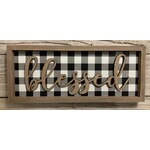 Youngs Black & White Check Sign