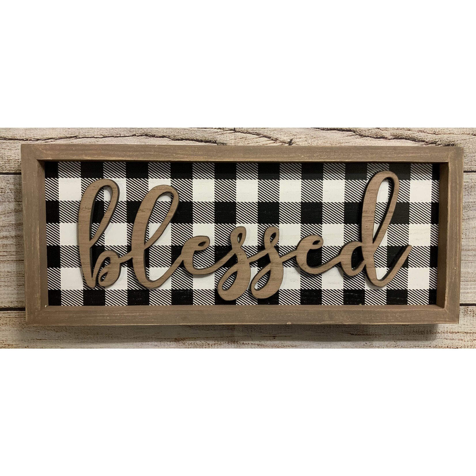 Youngs Black & White Check Sign