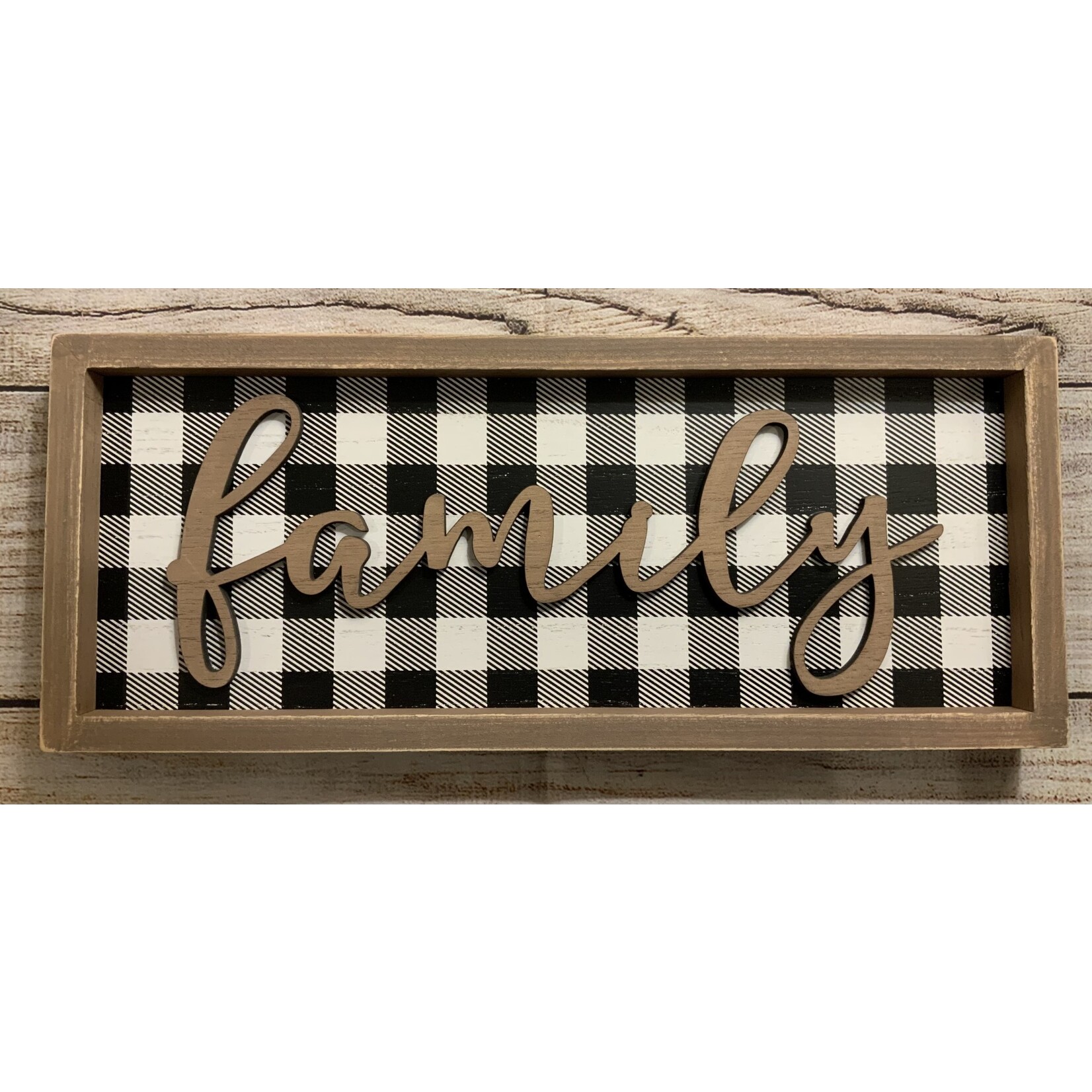 Youngs Black & White Check Sign