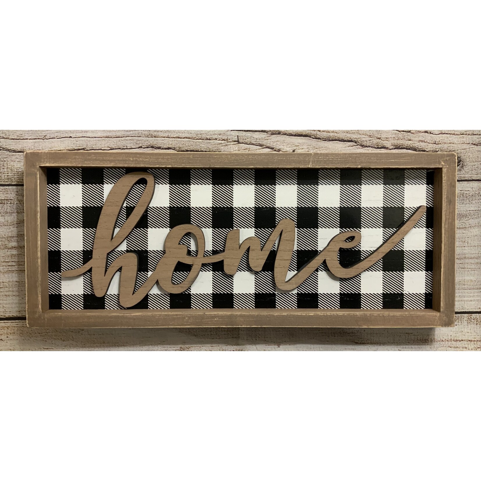 Youngs Black & White Check Sign
