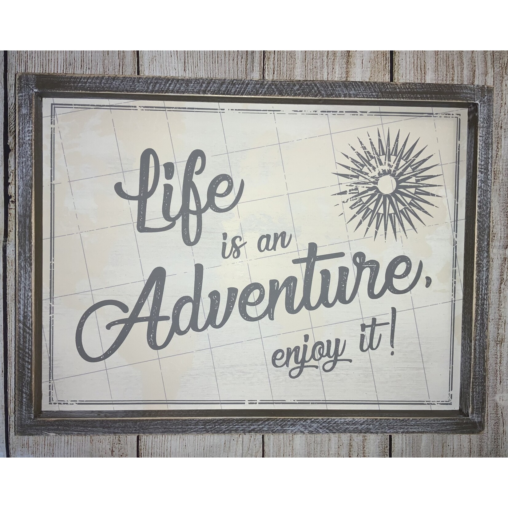 Adams & Co. Life is an Adventure Enjoy it Wood Sign