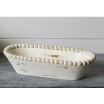 Audrey’s Beaded Mango Wood Oval Bowl