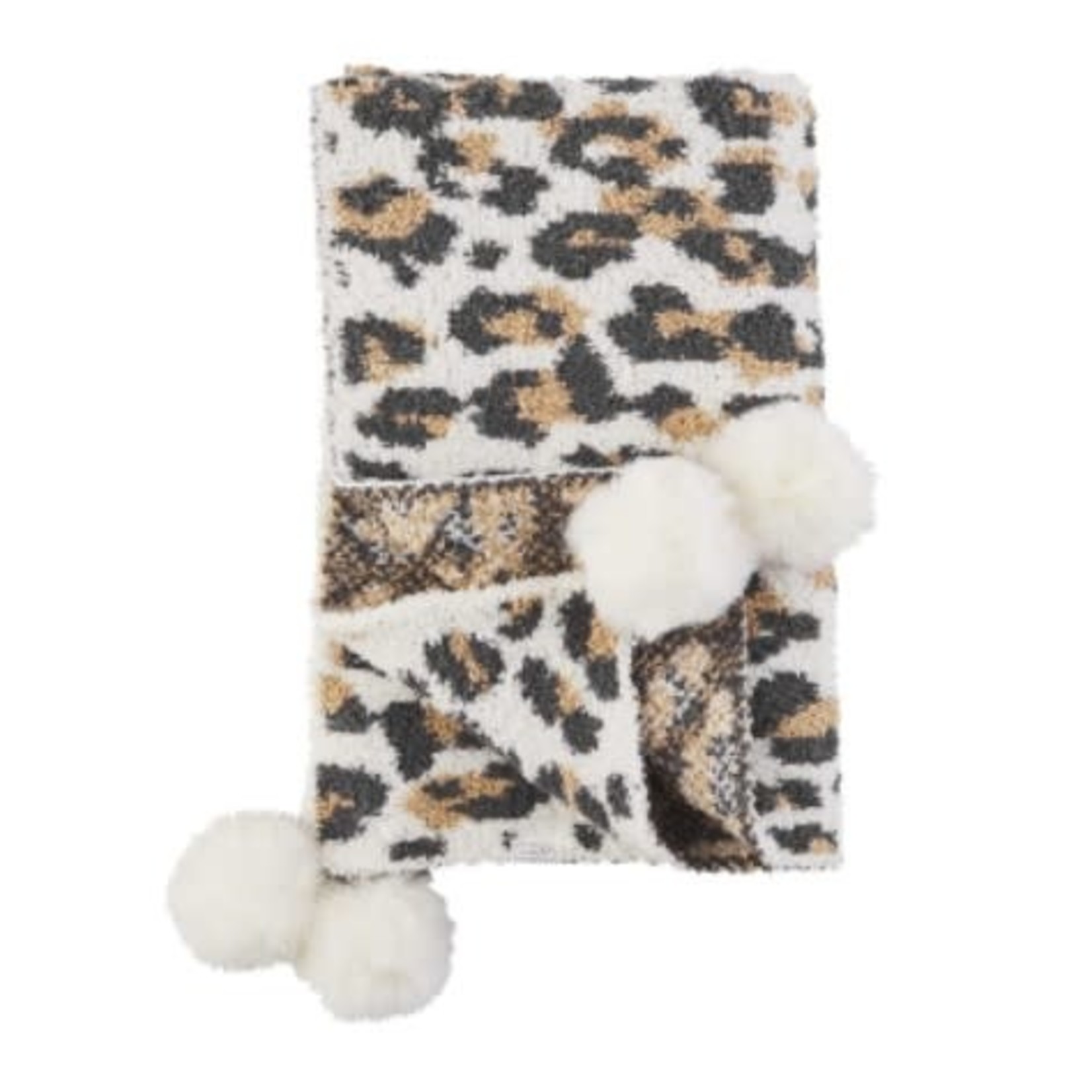 Mudpie Mudpie Chenille Baby Blanket Leopard