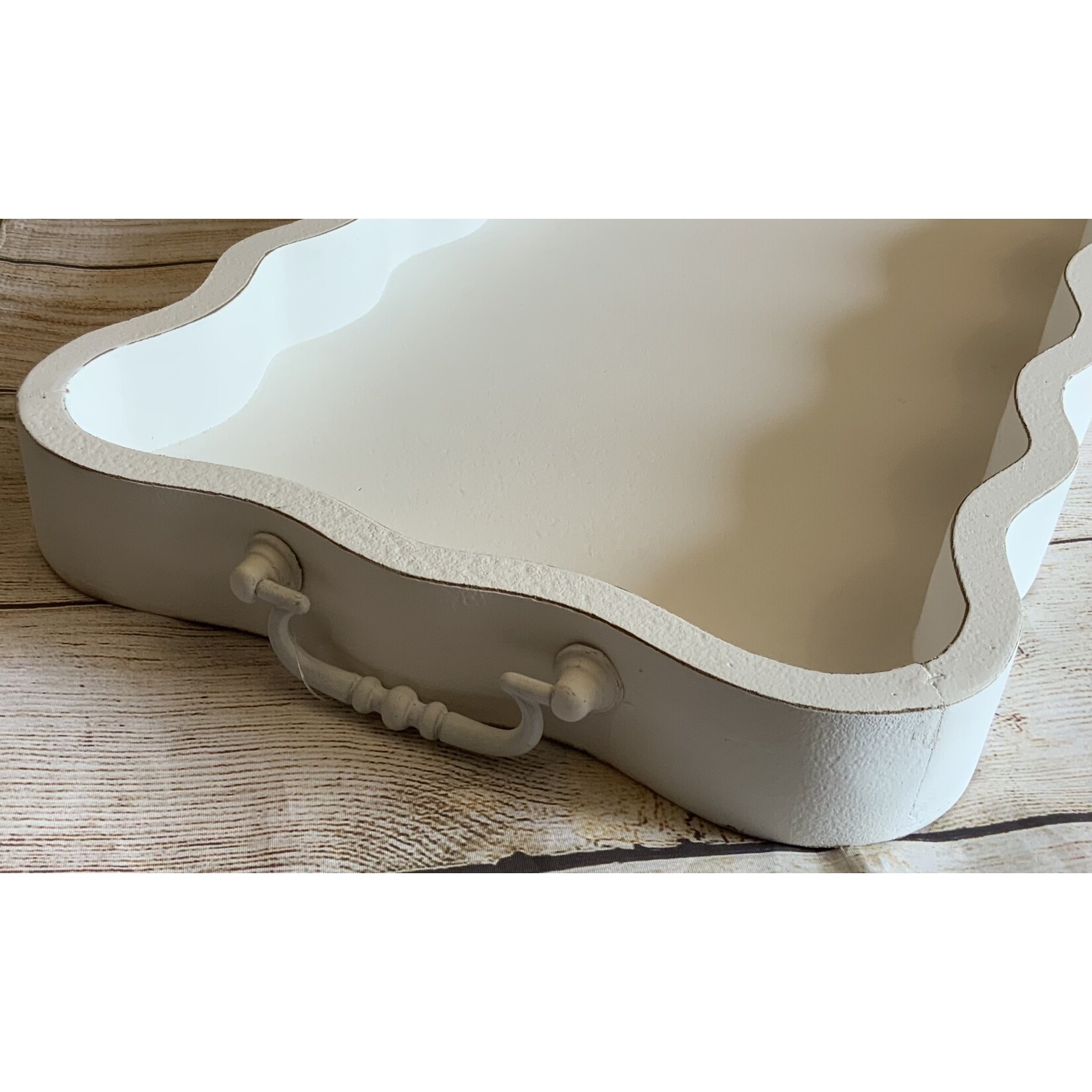 Audrey’s Scalloped White Tray