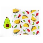 Mudpie Mudpie Taco Swaddle Blanket with Avocado Rattle