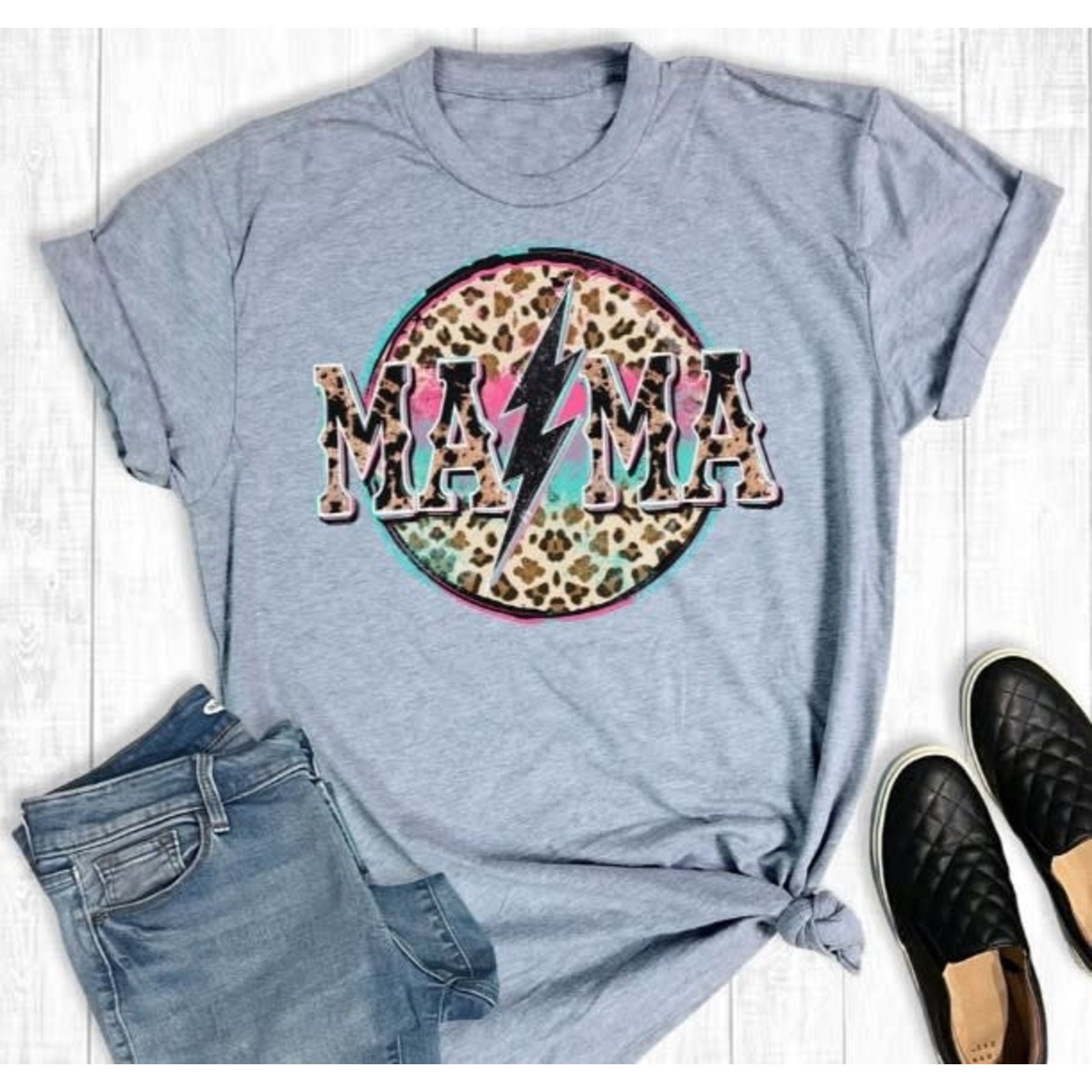 The Way Down South Leopard Rockstar Mama Graphic T-Shirt