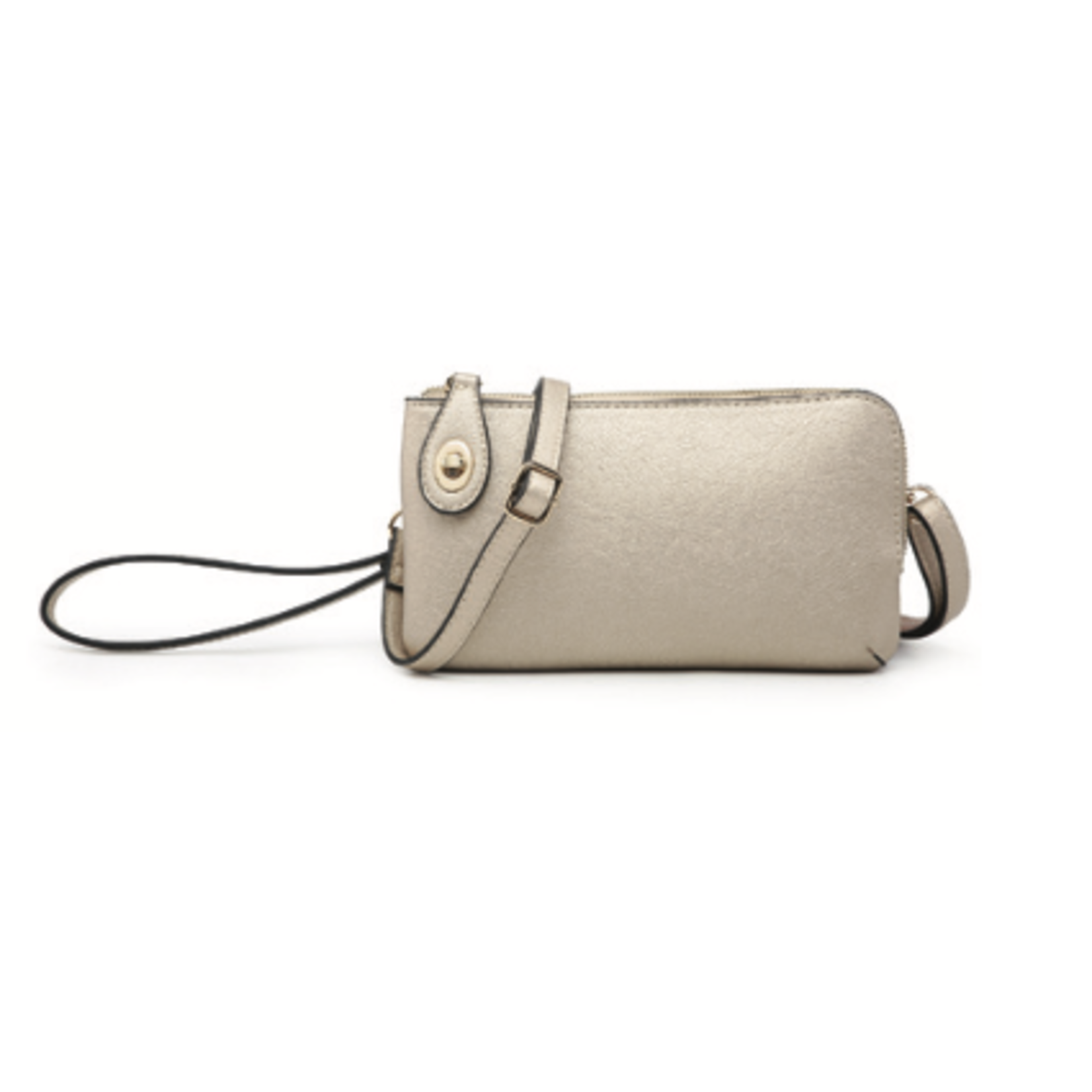 Jen & Co Jen & Co Kendall Crossbody Wristlet Champagne M1818