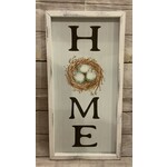 My Word! Home With Nest Framed Sign