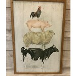 Creative Co-op Farm Animals Stacked Wall Decor