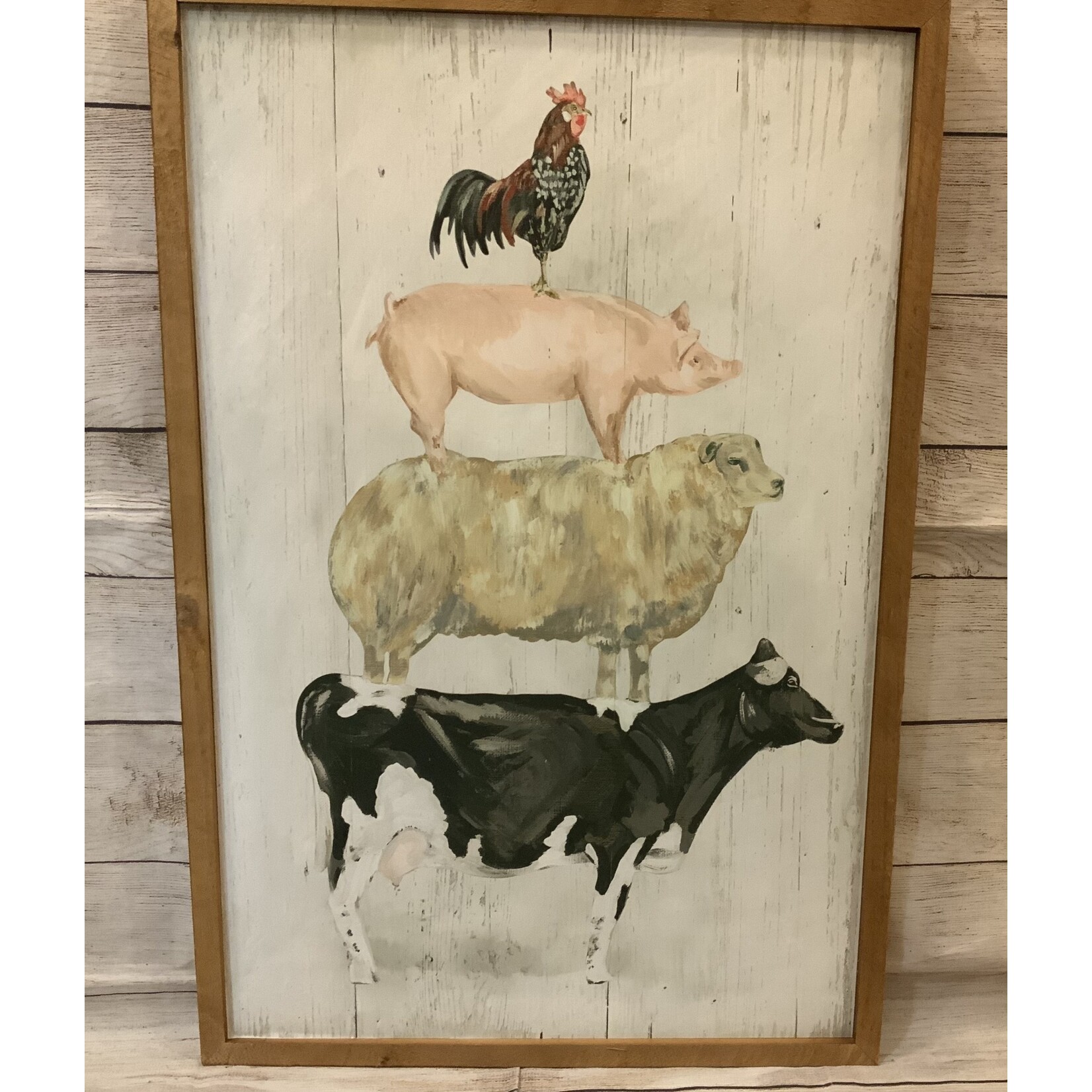 Creative Co-op Farm Animals Stacked Wall Decor