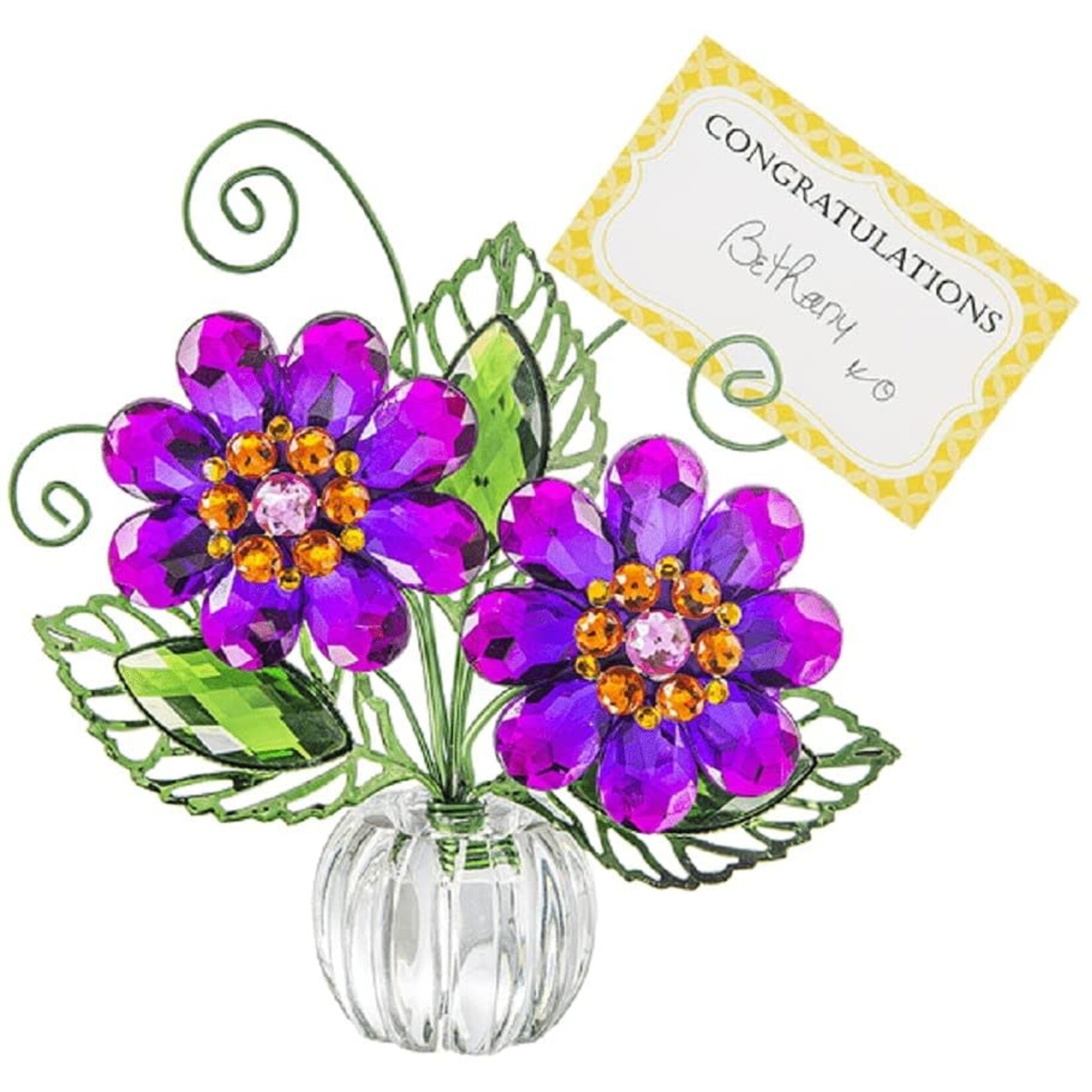 Ganz Two-Tone Daisy Posy Pot ACRY-642