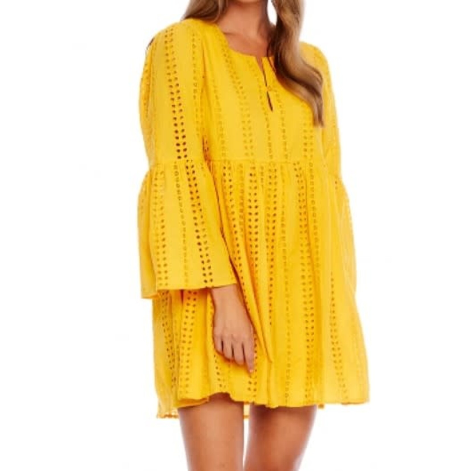 Mudpie Mudpie Raylee Eyelet Dress Mustard