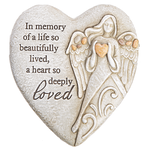 Ganz Memorial Pebble Angel Heart Stone