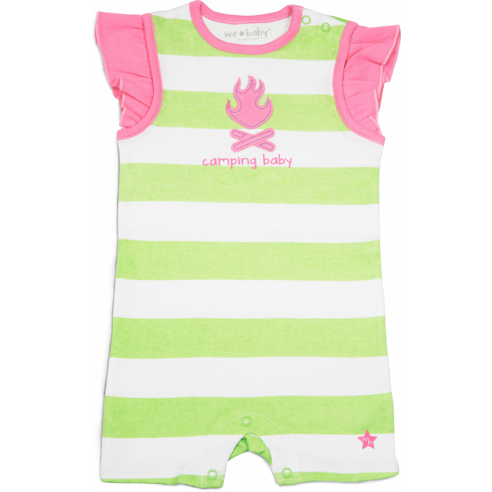 We Baby We Baby Camping Baby Girl Romper