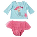 Mudpie Mudpie Mermaid Rash Guard Swim Set