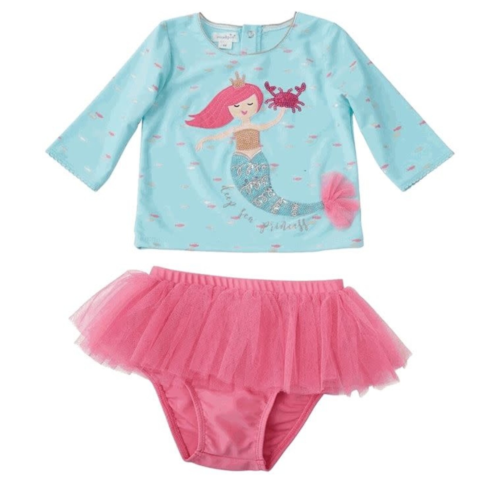 Mudpie Mudpie Mermaid Rash Guard Swim Set 24m/2T