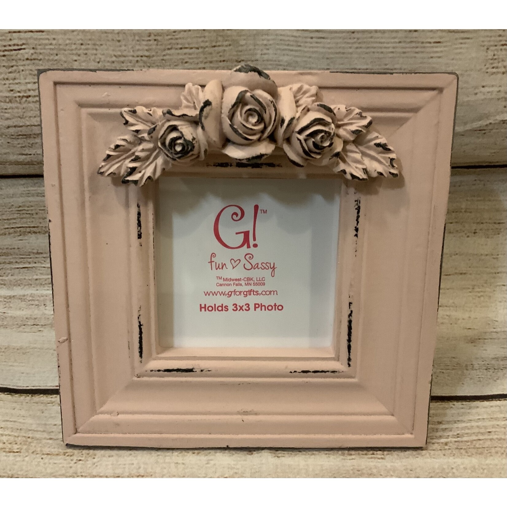 G! Pink Frame w/Floral Accent