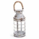 Darice Distressed Metal Lantern w/Rope Handle