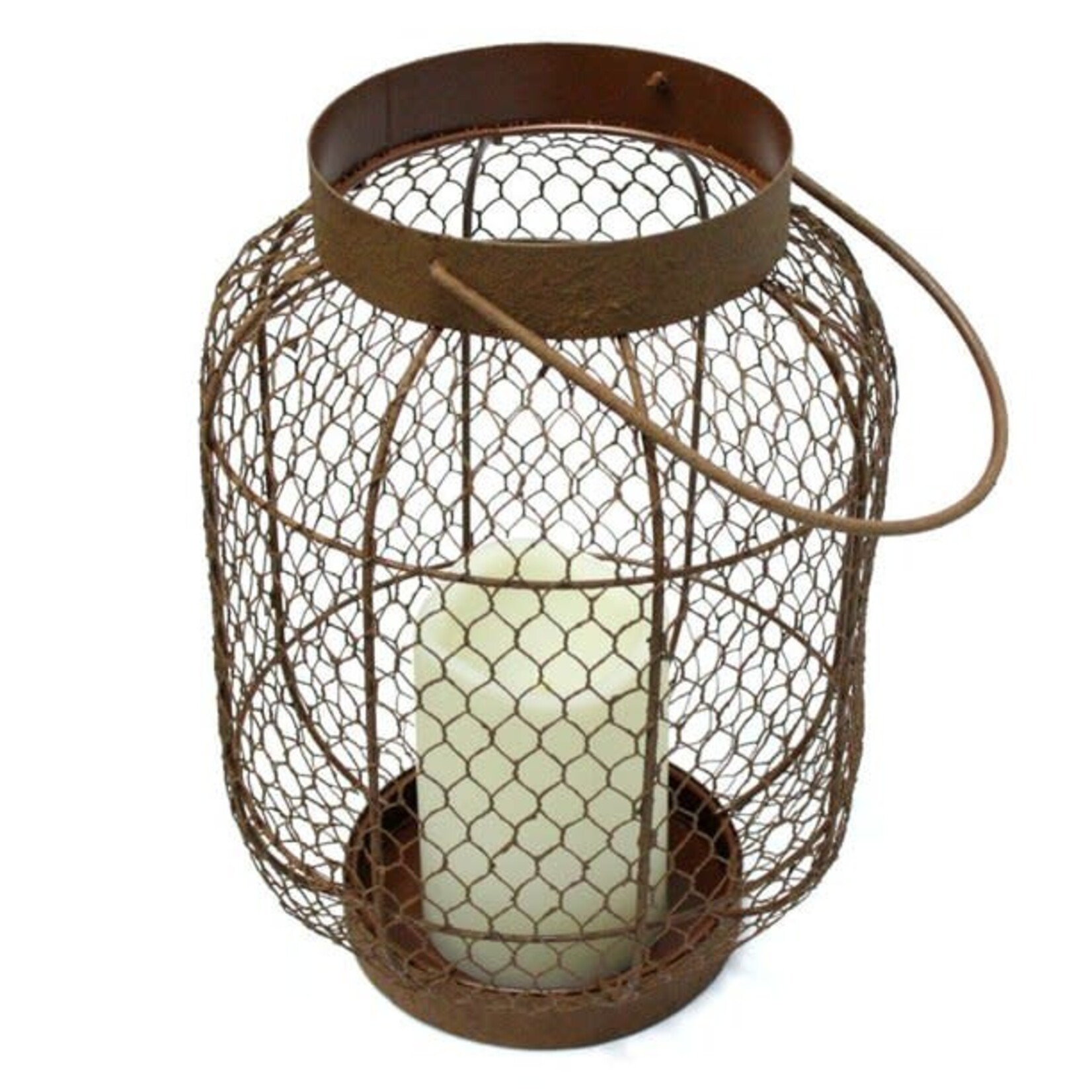 Everlasting Glow Chicken Wire Indoor/Outdoor Lantern