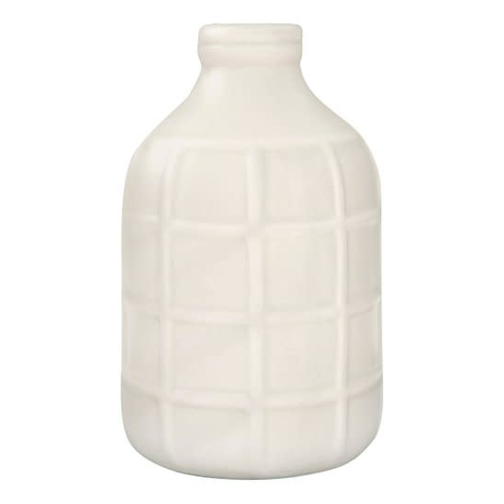 Creative Co-op Stoneware Vase w/ Basket Weave Pattern