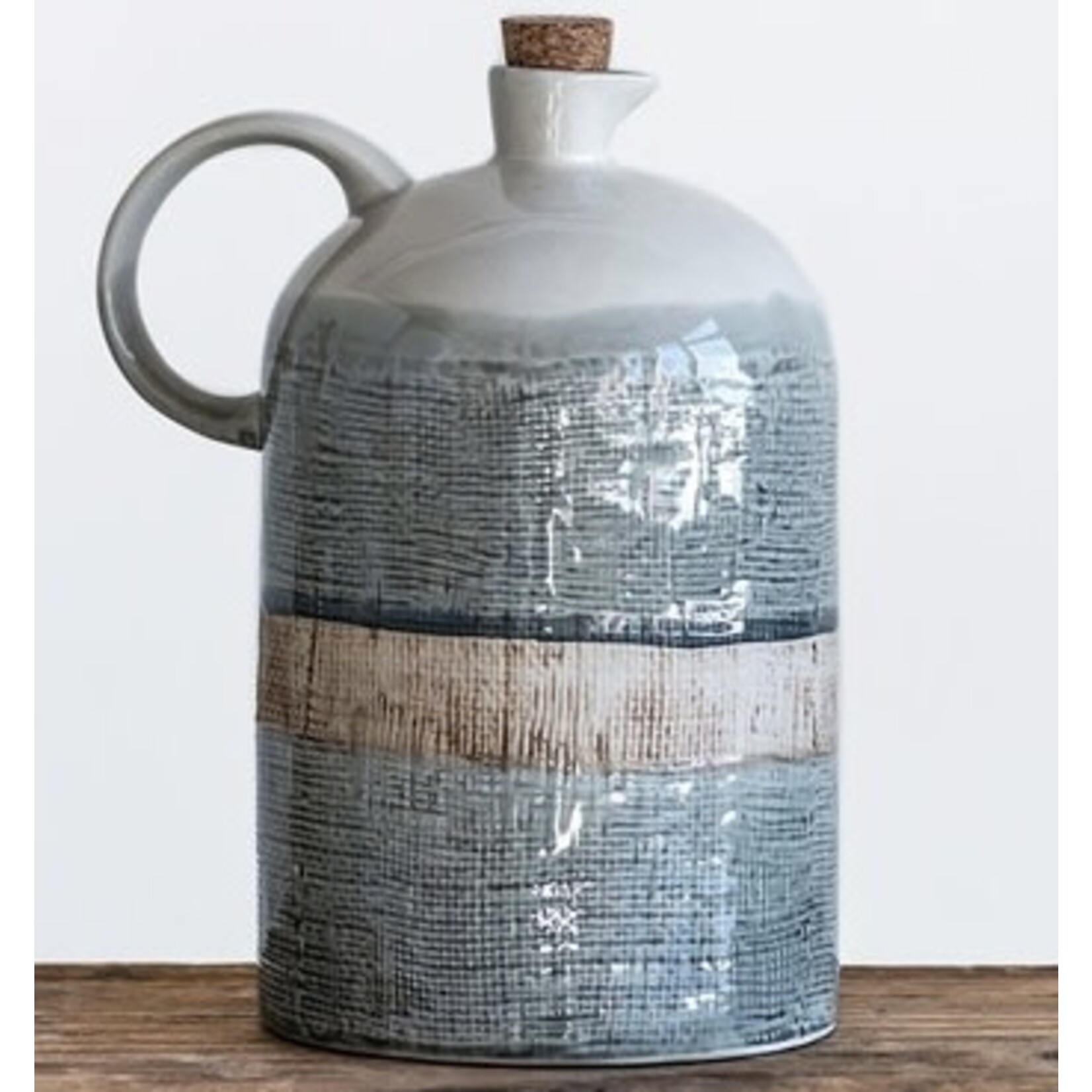 Creative Co-op Reactive Glaze Jug w/Cork