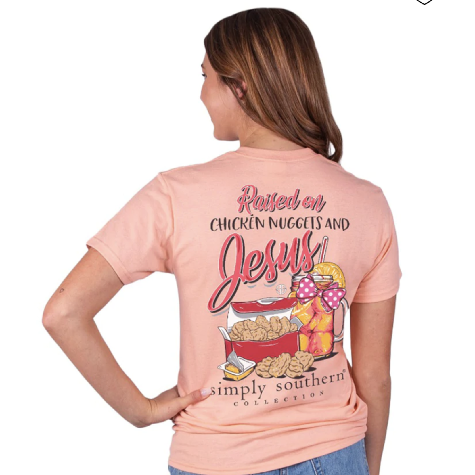 Simply Southern Simply Southern Jesus T-Shirt in Sherbet Pink